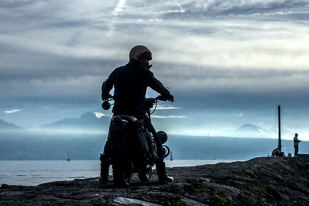 Cyril Cornaro on a motorbike